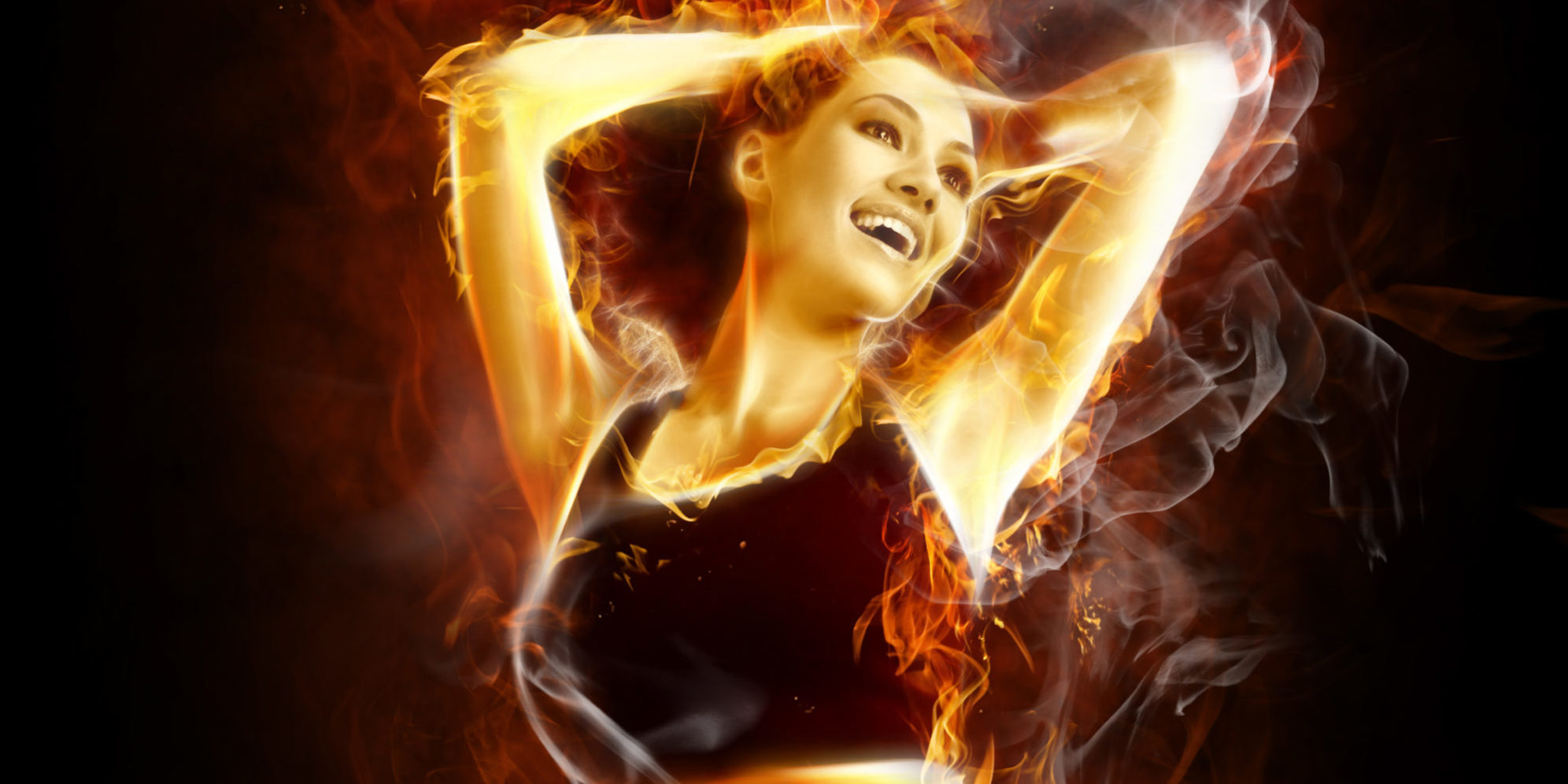 Bright,Flamy,Symbol,On,The,Black,Background